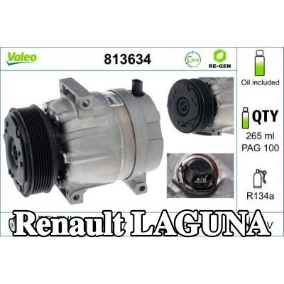 VALEO ضاغط تكييف هواء معاد تصنيعه, مع زيت ضاغط PAG — 2002 Renault Laguna