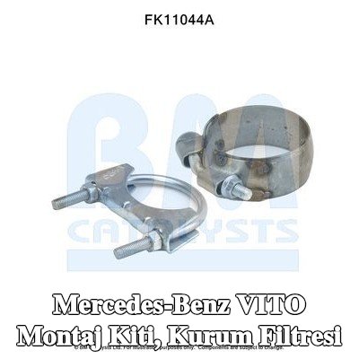 BM CATALYSTS Montaj Kiti, kurum filtresi — Mercedes-Benz Vito