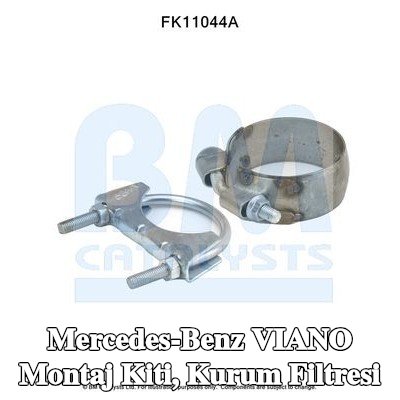 BM CATALYSTS Montaj Kiti, kurum filtresi — Mercedes-Benz Viano