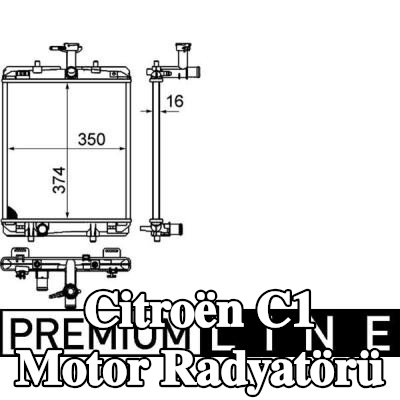 MAHLE Motor radyatörü — 2016 Citroën C1