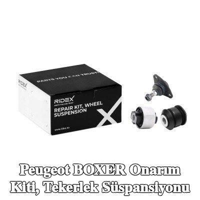 RIDEX Onarım kiti, tekerlek süspansiyonu Ön Aks Sol, Ön Aks Sağ, Alt, bilyeli mafsal ile, lastik yatağı ile, sabitleme malzemesi içermez — Peugeot Boxer