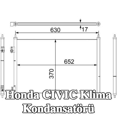 MAHLE Kurutucusuz klima kondansatörü — 2000 Honda Civic