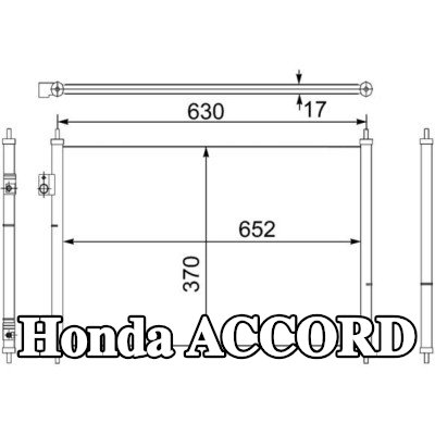 MAHLE مكثف تكييف الهواء بدون مجفف — 2000 Honda Accord