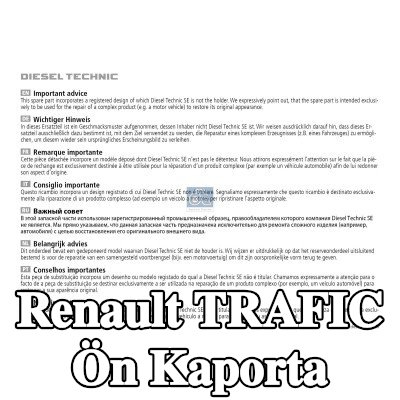 DT Spare Parts Ön kaporta Ön — Renault Trafic