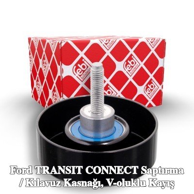 FEBI BILSTEIN Saptırma / kılavuz kasnağı, V-ribbed belt Outer Diameter: 91mm, vida ile — 2012 Ford Transit Connect