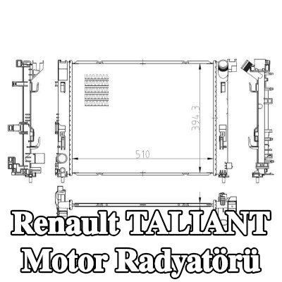 NRF Motor radyatörü Alüminyum — Renault Taliant