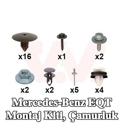 VAN WEZEL Montaj Kiti, çamurluk — Mercedes-Benz Eqt