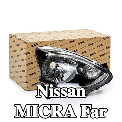 TYC Far Sağ, H4, elektrik motorlu — Nissan Micra