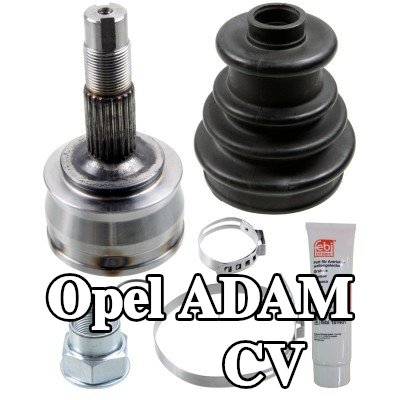 FEBI BILSTEIN طقم مفصل CV المحور الأمامي الأيسر, المحور الأمامي الأيمن, جانب العجلة, مع صمولة, مع شحم — Opel Adam