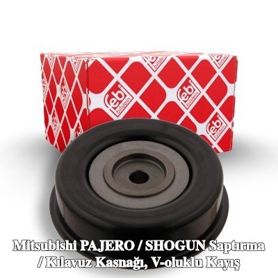 FEBI BILSTEIN Saptırma / kılavuz kasnağı, V-ribbed belt Outer Diameter: 90mm — 2000 Mitsubishi Pajero / Shogun