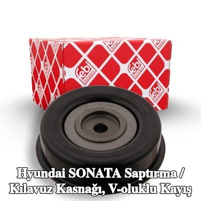 FEBI BILSTEIN Saptırma / kılavuz kasnağı, V-ribbed belt Outer Diameter: 90mm — 1997 Hyundai Sonata