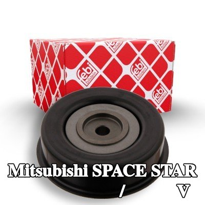 FEBI BILSTEIN بكرة الانحراف/التوجيه, V-ribbed belt Outer Diameter: 90mm — 2000 Mitsubishi Space Star