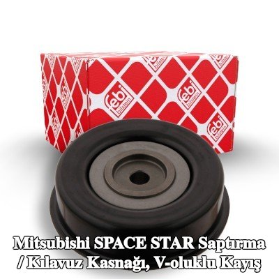 FEBI BILSTEIN Saptırma / kılavuz kasnağı, V-ribbed belt Outer Diameter: 90mm — 2000 Mitsubishi Space Star