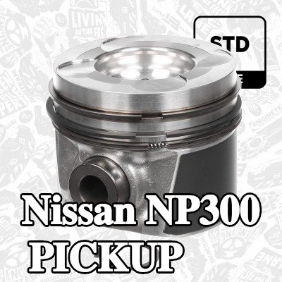 ET ENGINETEAM مكبس مزود بحلقات مكبس, مع حامل حلقة المكبس — Nissan Np300 Pickup