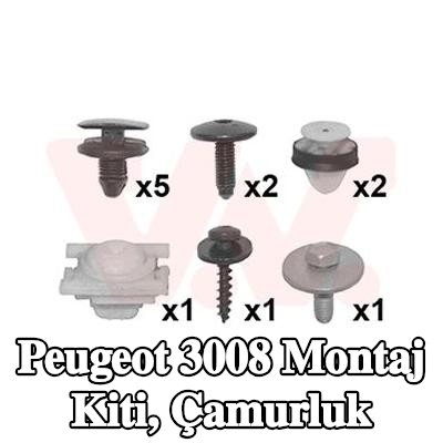 VAN WEZEL Montaj Kiti, çamurluk — 2012 Peugeot 3008