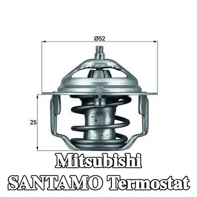 MAHLE Termostat 88°C, 52mm, contasız/sızdırmazlık elemanı olmadan — Mitsubishi Santamo