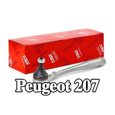TRW طرف قضيب التوجيه الأيسر, خارجي, 212mm, مع مواد تثبيت — Peugeot 207