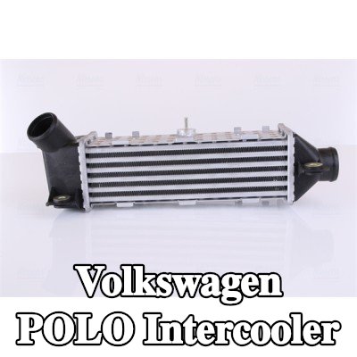 NISSENS Hızlı bağlantı parçası olmayan Intercooler, Sol konektör, açılı, Sağ konektör, düz — 2000 Volkswagen Polo