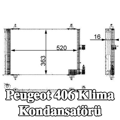 MAHLE Kurutuculu klima kondansatörü — Peugeot 406