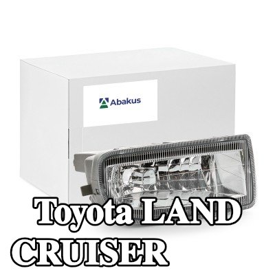ABAKUS مصباح ضباب يمين, H3, بدون لمبة, بدون حامل لمبة — 2000 Toyota Land Cruiser