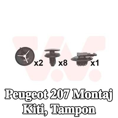 VAN WEZEL Montaj Kiti, tampon — Peugeot 207