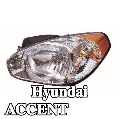 ABAKUS المصباح الأيمن, H4, لون العدسة (مؤشر الاتجاه): أصفر, بدون لمبة — 2008 Hyundai Accent