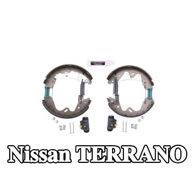 HELLA طقم فرامل أسطوانية مع أداة ضبط, مع أسطوانة فرامل العجلة, مجموعة الأحذية Pro — Nissan Terrano