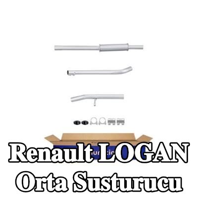 HELLA Montaj parçaları ile birlikte orta susturucu — 2012 Renault Logan