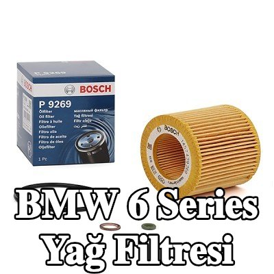 BOSCH Contalı/sızdırmazlık elemanlı yağ filtresi — 2006 BMW 6 Series