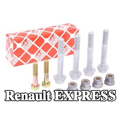 FEBI BILSTEIN مجموعة أدوات التركيب, ذراع التعليق للمحور الأمامي الأيسر, المحور الأمامي الأيمن — Renault Express