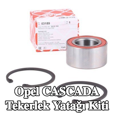 FEBI BILSTEIN Sol ön aks tekerlek yatağı kiti, Ön Aks Sağ, Çatlak Pim ile, tutma halkalı — Opel Cascada