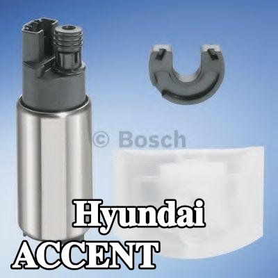 BOSCH مضخة وقود كهربائية, مع مواد تثبيت/تركيب, مع أجزاء موصل — Hyundai Accent