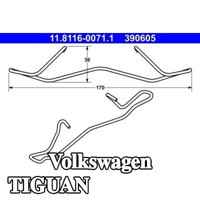 ATE زنبرك، مكبس الفرامل — 2012 Volkswagen Tiguan