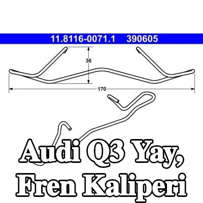 ATE Yay, fren kaliperi — 2012 Audi Q3