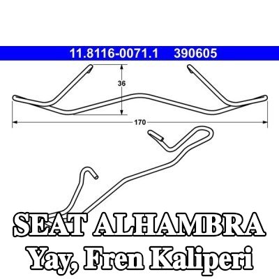 ATE Yay, fren kaliperi — SEAT Alhambra