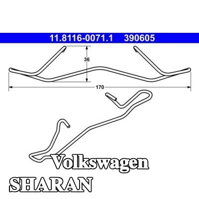 ATE زنبرك، مكبس الفرامل — Volkswagen Sharan