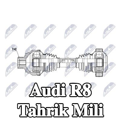 NTY Tahrik mili Arka Aks Sağ, 489mm — Audi R8