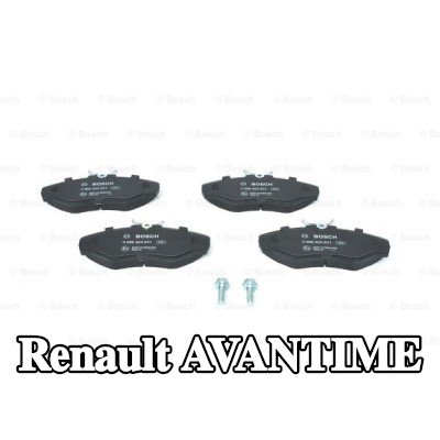 BOSCH مجموعة وسادات الفرامل 18mm, مع لوحة مانعة للصرير, مع مسامير/براغي, مع ملحقات — Renault Avantime