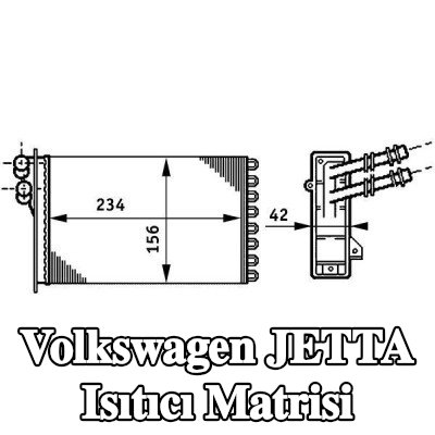 MAHLE Sabitleme/montaj malzemesi dahil ısıtıcı matrisi, kapaklı — 2005 Volkswagen Jetta