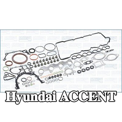 AJUSA مجموعة حشيات كاملة, محرك مزود بأختام صمامات, بدون حشية رأس الأسطوانة — Hyundai Accent