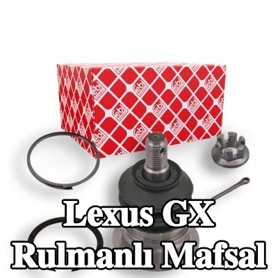 FEBI BILSTEIN Ön Sol Aks Bilyeli Mafsal, Ön Aks Sağ, Üst, taç somun ve çatal pimli, tutma halkası — Lexus Gx