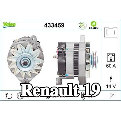VALEO مولد كهربائي مجدد عالي الجودة, 60A — Renault 19