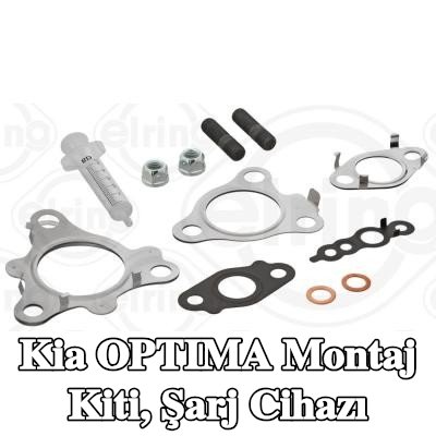ELRING Montaj Kiti, conta/sızdırmazlık elemanları ile şarj cihazı, cıvata/vida ile, egzoz manifoldu contası/contaları olmadan — 2016 Kia Optima
