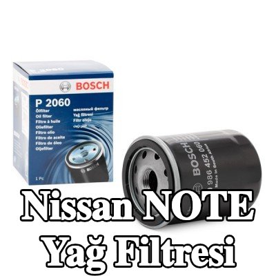 BOSCH Tek çek valflı yağ filtresi — 2012 Nissan Note