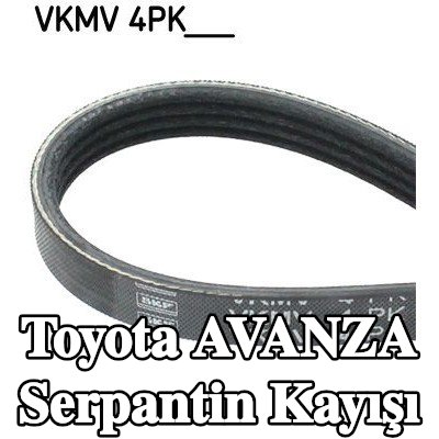 SKF Serpantin kayışı 1850mm, Number of ribs: 4 — Toyota Avanza