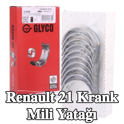 GLYCO Çelik tabanlı alüminyum alaşımlı krank mili yatağı — Renault 21