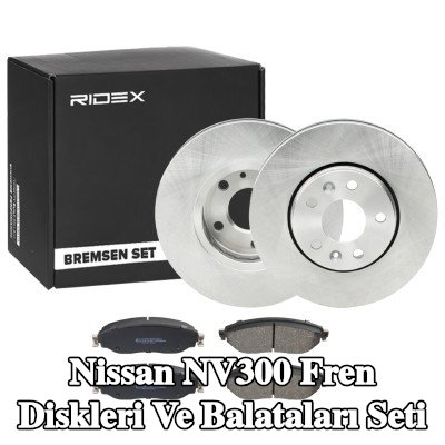 RIDEX Fren diskleri ve balataları seti Ön Aks, Havalandırmalı — Nissan Nv300
