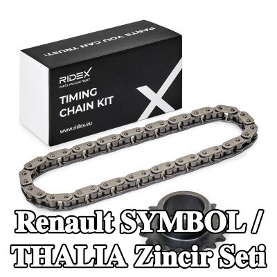 RIDEX Dişli ile zamanlama zinciri kiti — 2002 Renault Symbol / Thalia