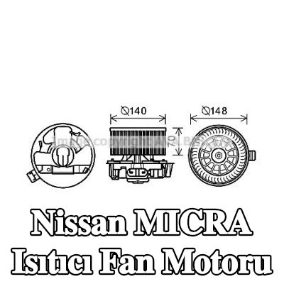 PRASCO Isıtıcı fan motoru — Nissan Micra