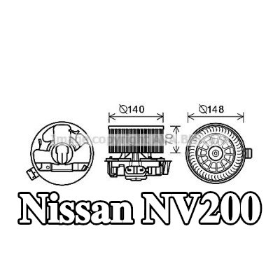 PRASCO محرك منفاخ التدفئة — Nissan Nv200